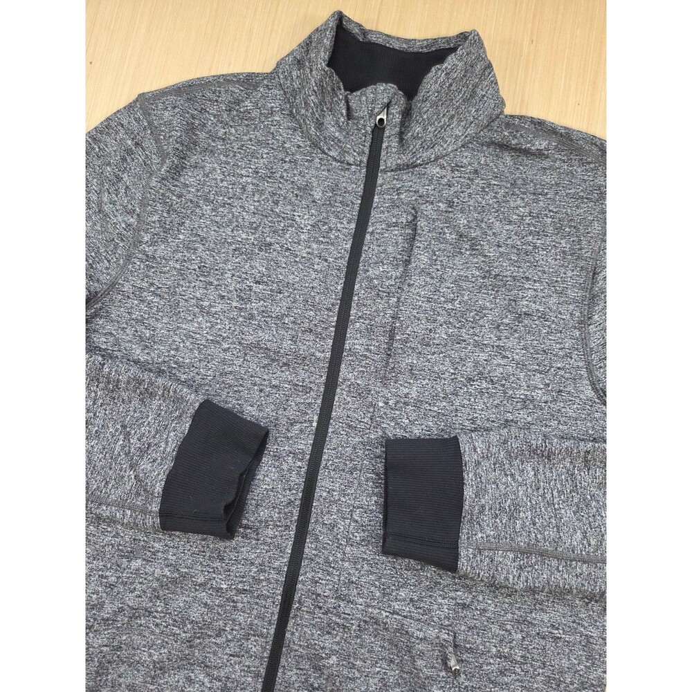 Lululemon Men's XL PrePost Full Zip Performance Jacket Gray Black Activewear